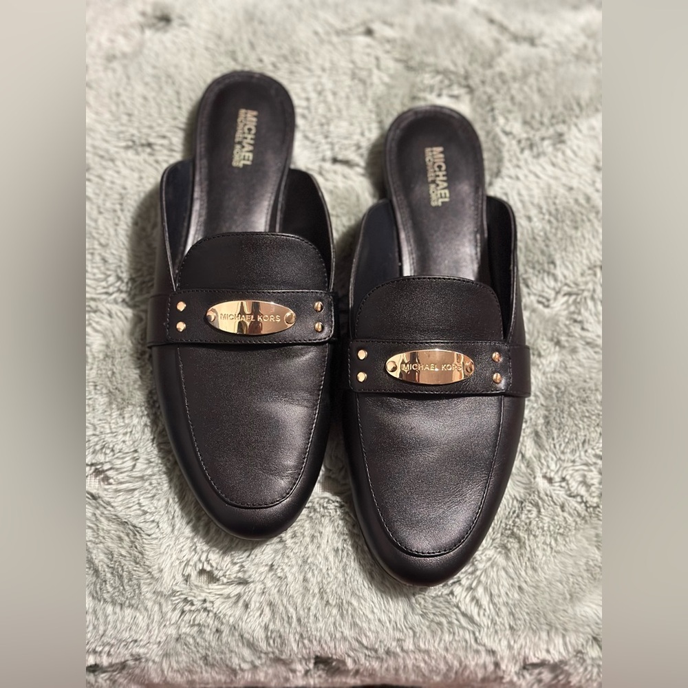 Black Michael Kors Mules